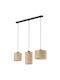 TK Lighting Juta Pendant Light White Rail with Socket E27 80cm