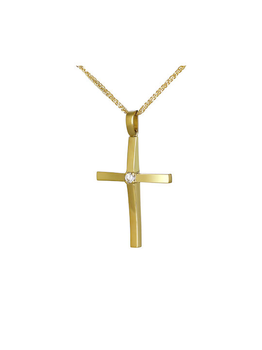 Femeiesc Aur Cruce 14K