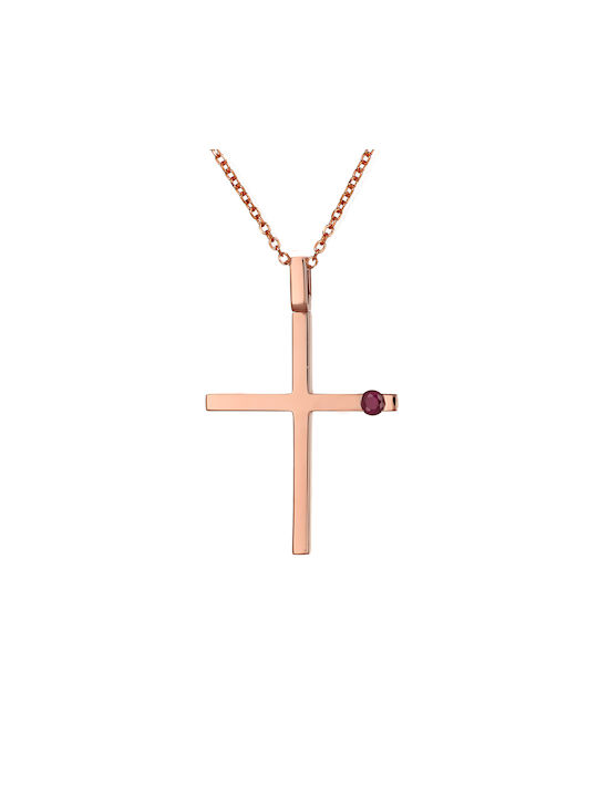 Women's Rose Gold Plated Cross