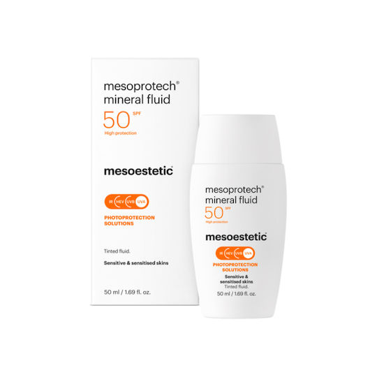 Mesoestetic Mesoprotech Mineral Mineral Waterproof Sunscreen Lotion Face SPF50+ with Color 50ml