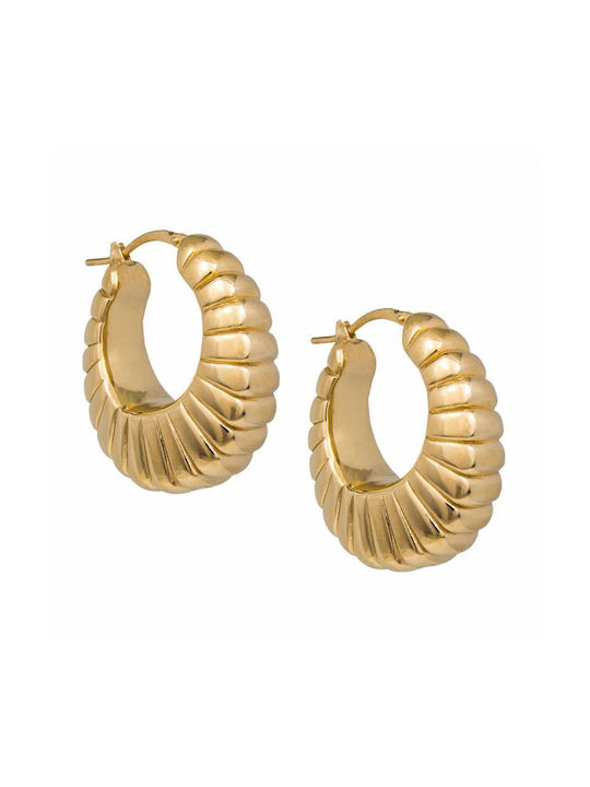 Earrings Hoops made of Silver Gold Plated