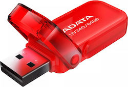 Adata 64GB USB 2.0 Stick Κόκκινο