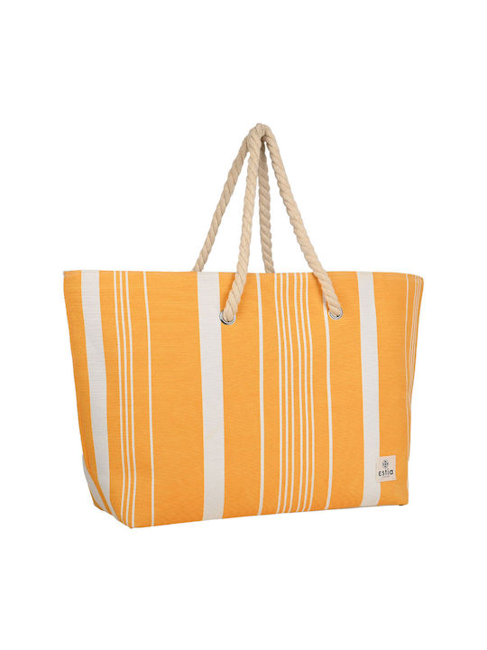 Estia Fabric Beach Bag Sunscape Mirage with Str...