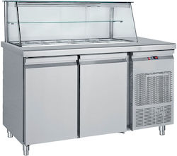Kühlmaschine für gekühlte Salatvitrine mit 2 Türen, Abmessungen 100x70x130cm Kühlmaschine für gekühlte Salatvitrine mit 2 Türen, Abmessungen 100x70x130cm