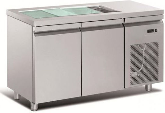 Cheese Display Case with 2 Doors & Sliding Plexi Glass Dimensions 148x80x93cm