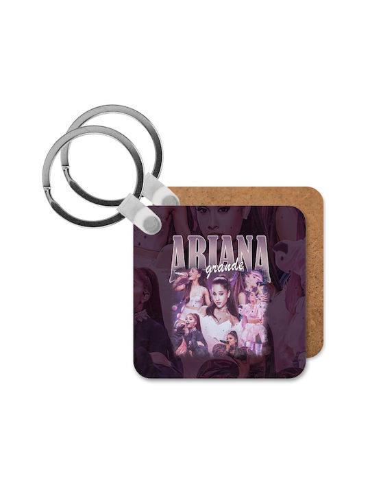 Ariana Grande Wooden Square Mdf Keychain