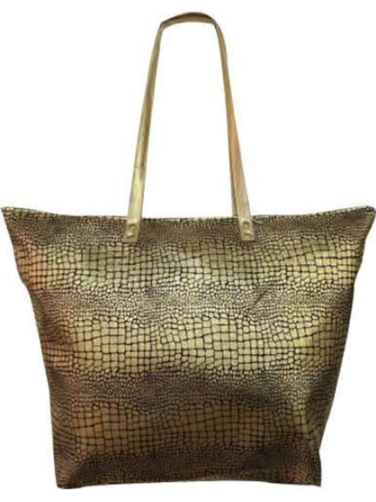 Mare Fabric Beach Bag Gold