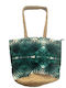 Bluepoint Stroh Strandtasche Grün