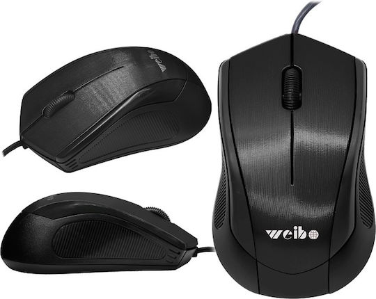 Weibo FC-209 Wired Mouse Black