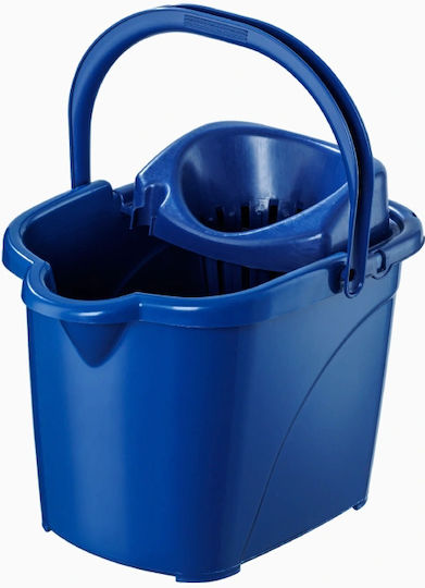 Planet Găleată cu Stoarcătoare și Rotile Din plastic Capacitate 15lt Albastru