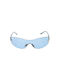 Bvlgari Sunglasses with Silver Metal Frame and Light Blue Lens BV608 110/72