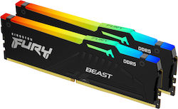 Kingston Fury Beast RGB 64GB DDR5 mit 2 Modulen 2x32GB Kingston Fury Beast RGB 64GB DDR5 mit 2 Modulen 2x32GB