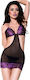 Chilirose Σετ Sexy Babydoll Μωβ