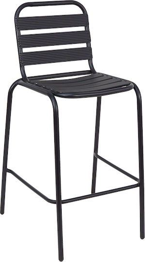 Stool for Bar Outdoor Sussie Black 58x58x111cm