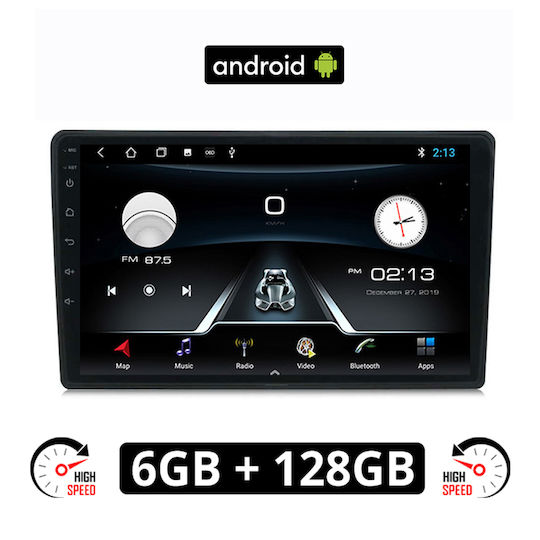 Ηχοσύστημα Αυτοκινήτου 2DIN (Bluetooth/USB/AUX/WiFi/GPS/Apple-Carplay/Android-Auto) με Οθόνη Αφής 9"