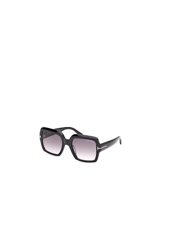 Tom Ford Women's Sunglasses with Black Plastic Frame and Gray Gradient Lens TF1082 01B