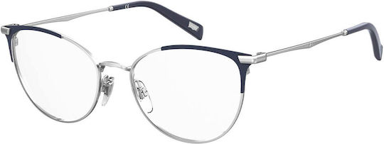 Levi's Women's Metal Butterfly Silver Prescription Eyeglass Frame LV5025 DOH