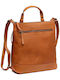 Leather Women's Bag Backpack Tabac Brown