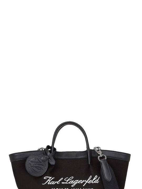 Karl Lagerfeld Leather Women's Bag Shopper Black