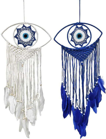 Decorațiune Dreamcatcher Lucrată Manual Multicolor Din Țesătură 90cm (Diverse Culori)