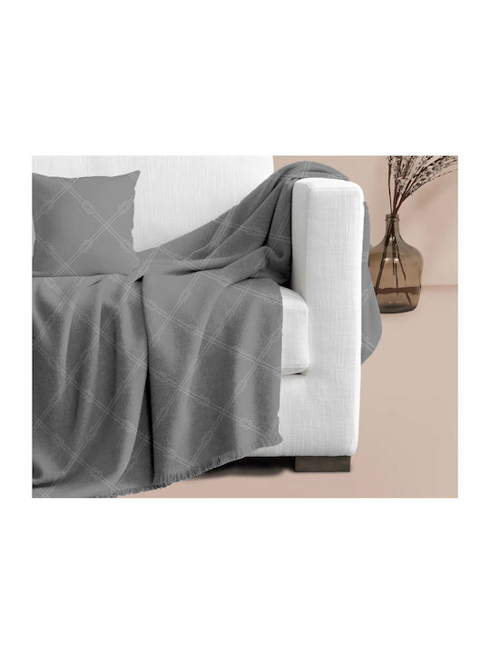 Makis Tselios Home Nautica Cuvertură Pentru Canapea De Fotoliu Jacquard 170x180cm Gri Închis