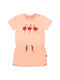 Dirkje Kids Dress Short Sleeve Peach Flamingo