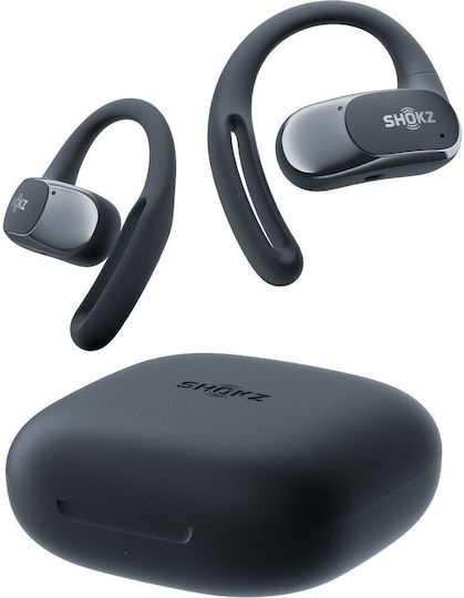 Shokz OpenFit Air Open Ear Bluetooth Handsfree Ακουστικά με Αντοχή στον Ιδρώτα και Θήκη Φόρτισης Μαύρα
