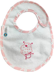 O Kosmos tou Morou Fabric Baby Bib with Hoop & Loop Fastener Pink for 5 months+