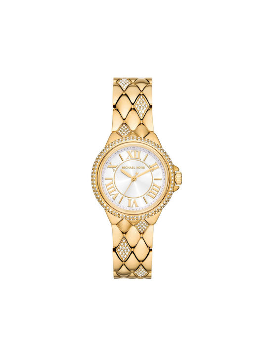 Michael Kors Camille Crystals Uhr mit Gold Metallarmband