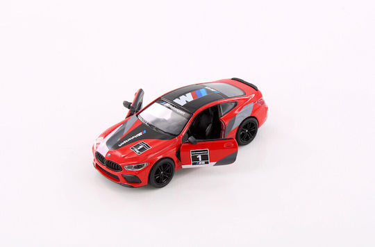 Kinsmart 1:38 Метален Състезателен Bmw M8 Competition Coupe Livery Edition Червен Отварящи Се Врати Kt5425rc