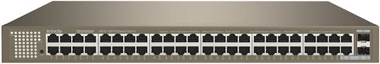 Tenda TEG1050F Unmanaged Switch με 48 Θύρες Gigabit (1Gbps) Ethernet και 2 SFP Θύρες