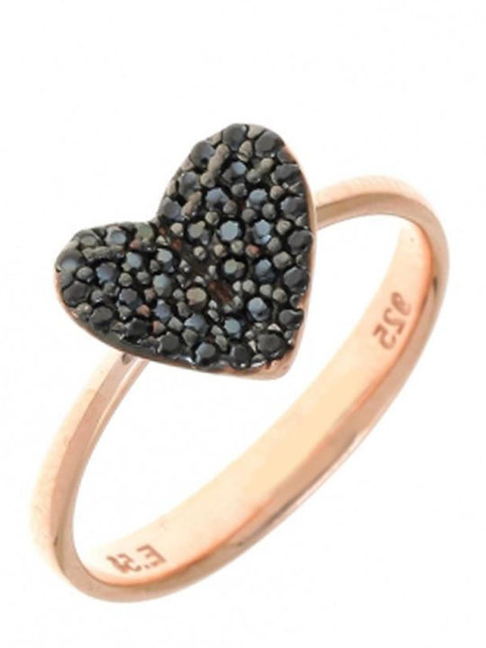 Xryseio Damen Ring mit Zirkonia aus Silber Vergoldet