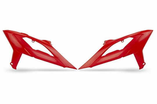 UFO Motorcycle Radiator Protector Red
