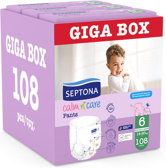Septona Diaper Pants Calm & Care No. 6 for 14-20kg 108pcs