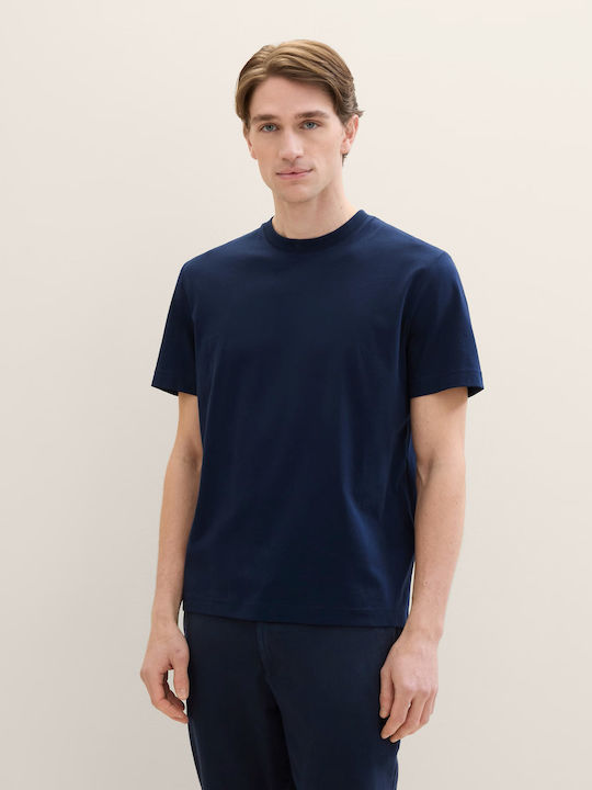 Tom Tailor Men's Short Sleeve T-shirt Blue