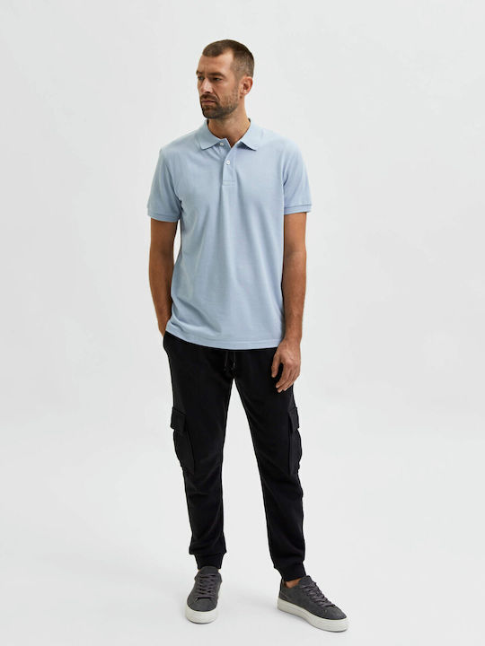 Selected Herren Shirt Polo Light Blue