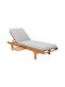 Deckchair Wooden Somerset with Cushion Brown with Table 200x70x30cm.