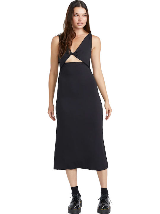 Stone Luz Summer Midi Dress Black B1312402 BLK