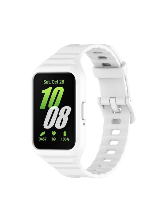 Eingebautes Armband Silikon Weiß (Galaxy Fit3)