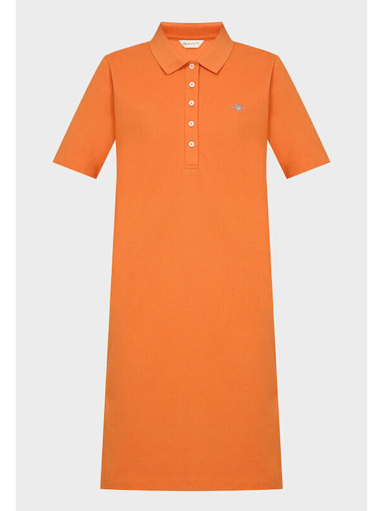 Gant Лятно Рокля с риза Рокля Оранжев