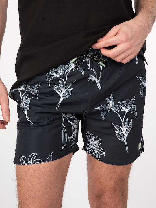 Rebase Herren Badebekleidung Shorts Black mit M...
