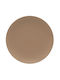Ready Plate Shallow made of Porcelain Beige with Diameter 26cm 12pcs