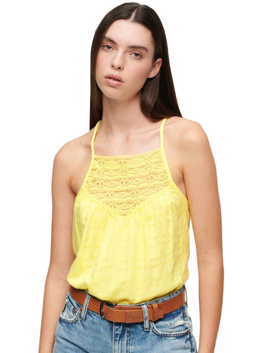 Superdry Women's Lingerie Top with Lace Yellow