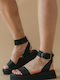 Γυναικεία Σανδάλια Flatforms Μαύρα