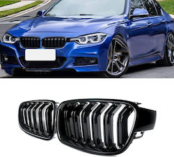 Кола 240201 Маска със сърца Bmw 3 F30 F31 11-18 M4 Look Двойна решетка Гланц черно 2 броя Кола 240201 Маска със сърца Bmw 3 F30 F31 11-18 M4 Look Двойна решетка Гланц черно 2 броя