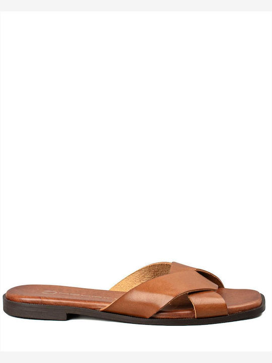 Mourtzi Leather Women's Sandals Tabac Brown