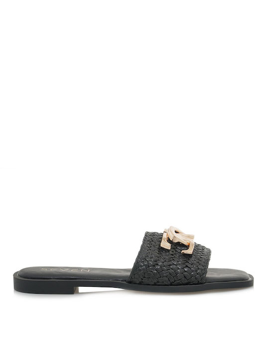 Seven Women's Flat Sandals in Black Color