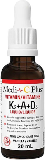 Natural Factors Vitamin K2 + A + D3 Мултивитамин за Кожата & Здравето на костите 30мл