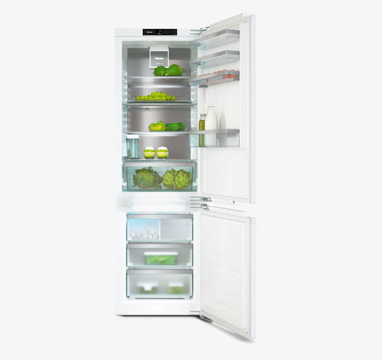 Miele Ψυγειοκαταψύκτης 255lt NoFrost Υ177xΠ55.9xΒ54.6εκ. Λευκός KFN 7785 C