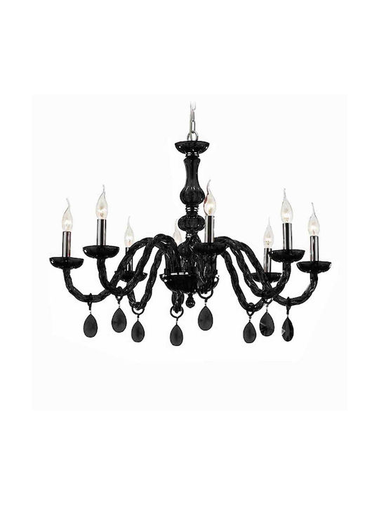 Chandelier with Crystals Black ΠΛΚΟ08.00530